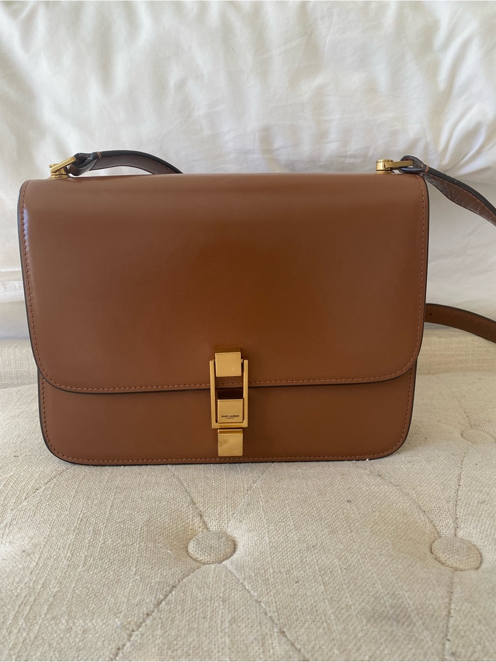 Saint Laurent Le Carre Leather Shoulder Bag